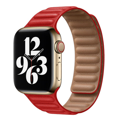 iBandGear Magnetic Leather Link Band - Red