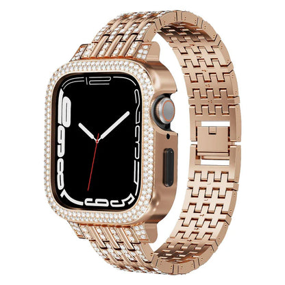 Bling Diamond Case with Sparkle Band for Apple Watch9/8/7 (41mm/45mm)