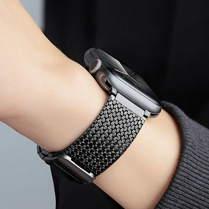 Stainless Steel Braided Magnetic Band For Apple Watch.