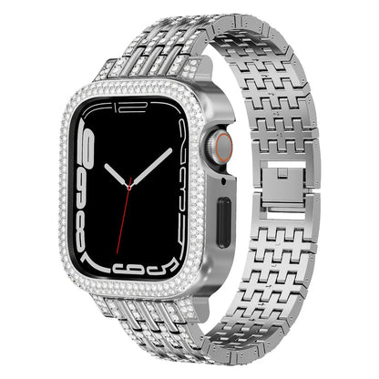 Bling Diamond Case with Sparkle Band for Apple Watch9/8/7 (41mm/45mm)
