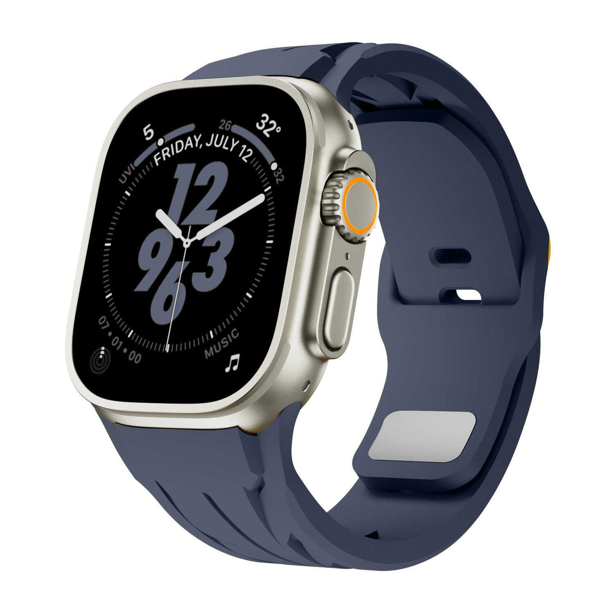 iBandGear Sleek Sport Silicone Band for Apple Watch - Midnight Blue