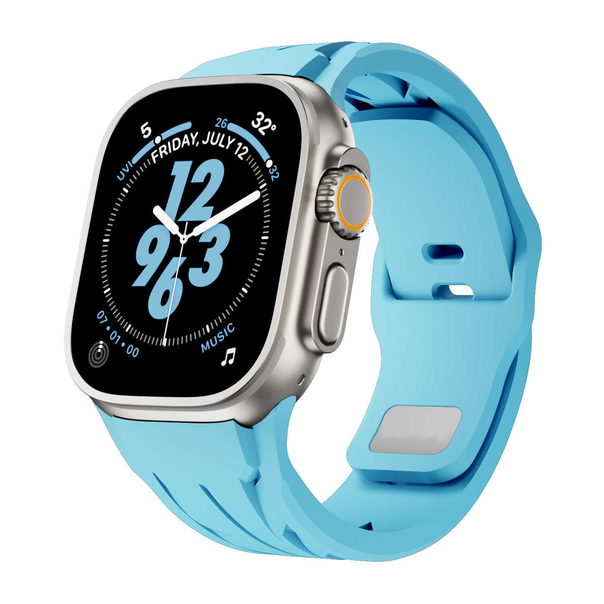 iBandGear Sleek Sport Silicone Band for Apple Watch - Sky Blue