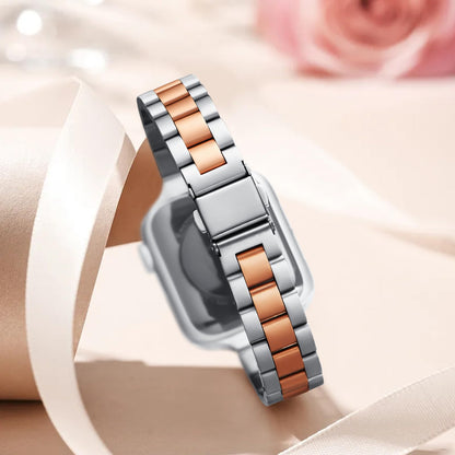 Thin Adjustable Stainless Steel Apple Watch Band for Women.