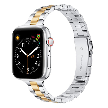 Thin Adjustable Stainless Steel Apple Watch Band for Women.