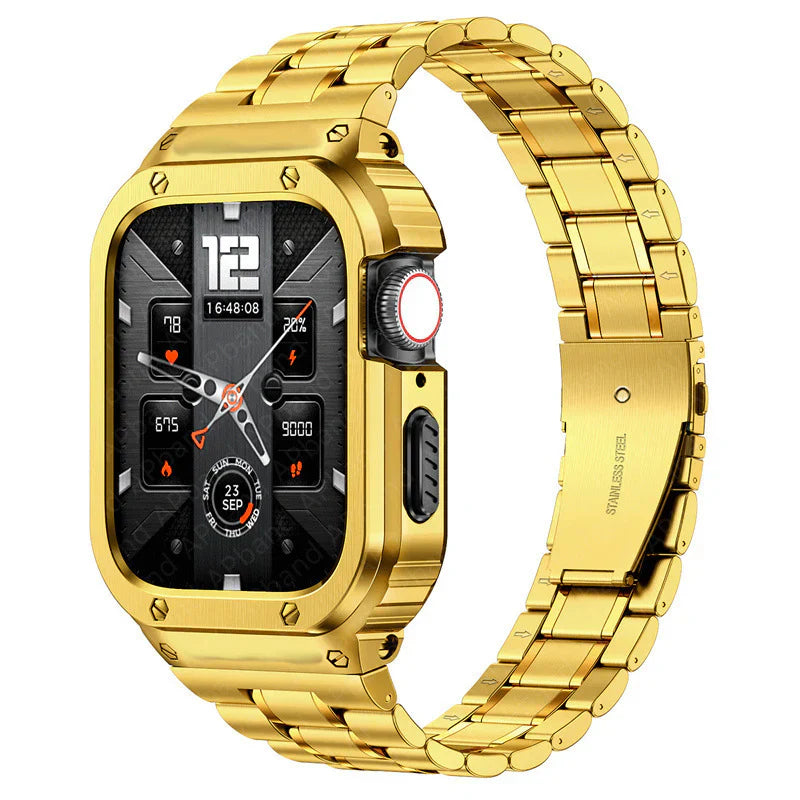 Stainless Steel Band With Case For Apple Watch.