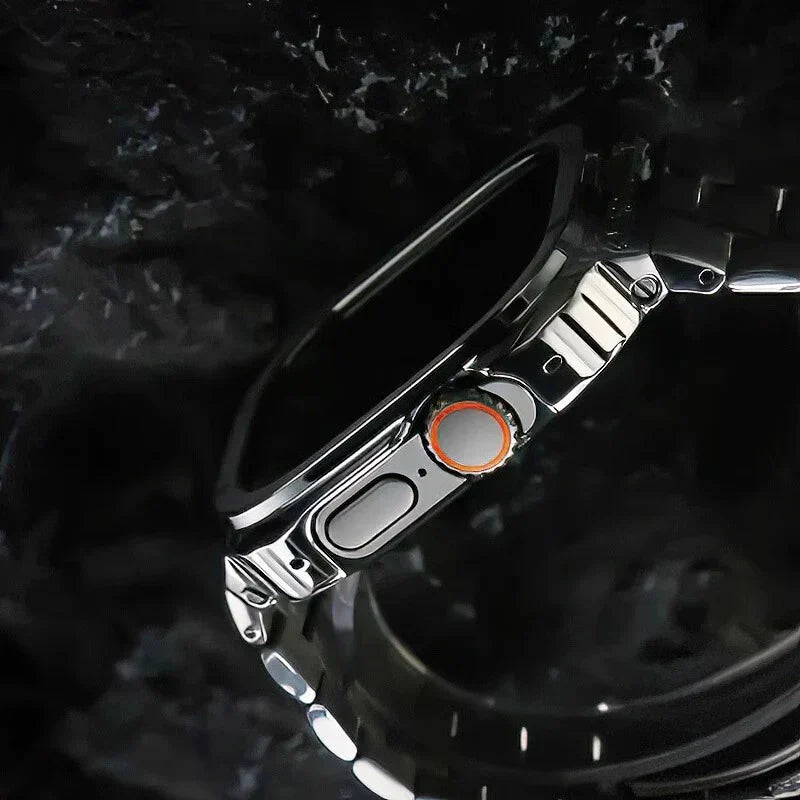 Stainless Steel Band With Case For Apple Watch.