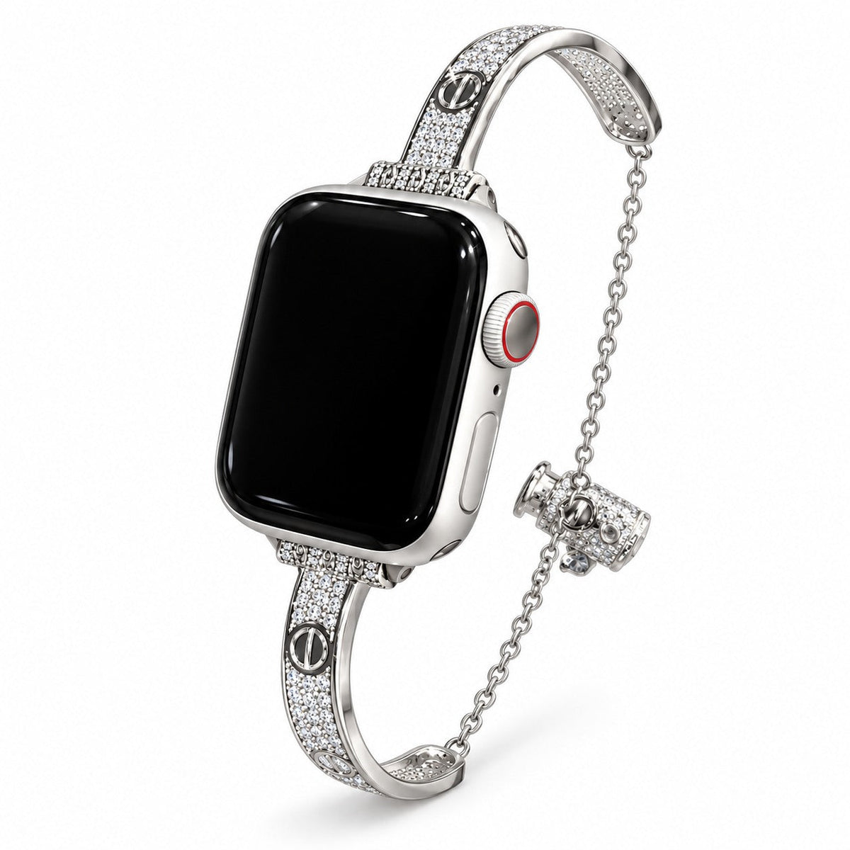 Crystal Cuff Band for Apple Watch — Silver