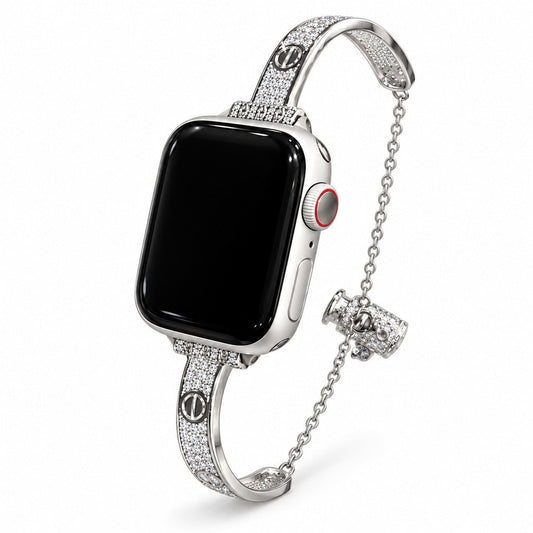 Crystal Cuff Band for Apple Watch — Silver