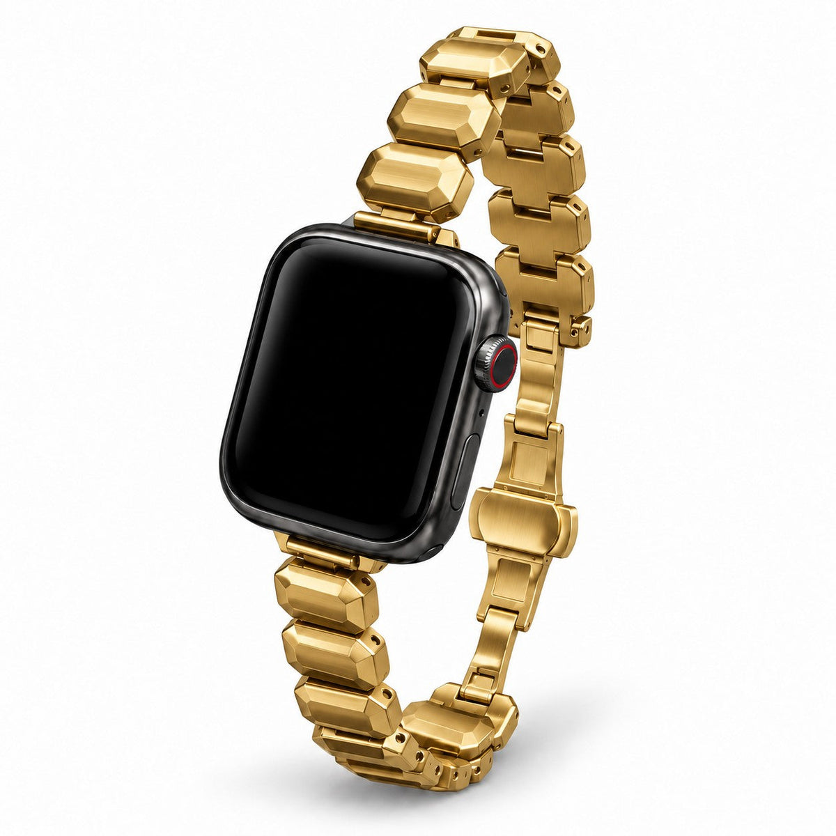 Faceted Link Bracelet Band for Apple Watch — Gold