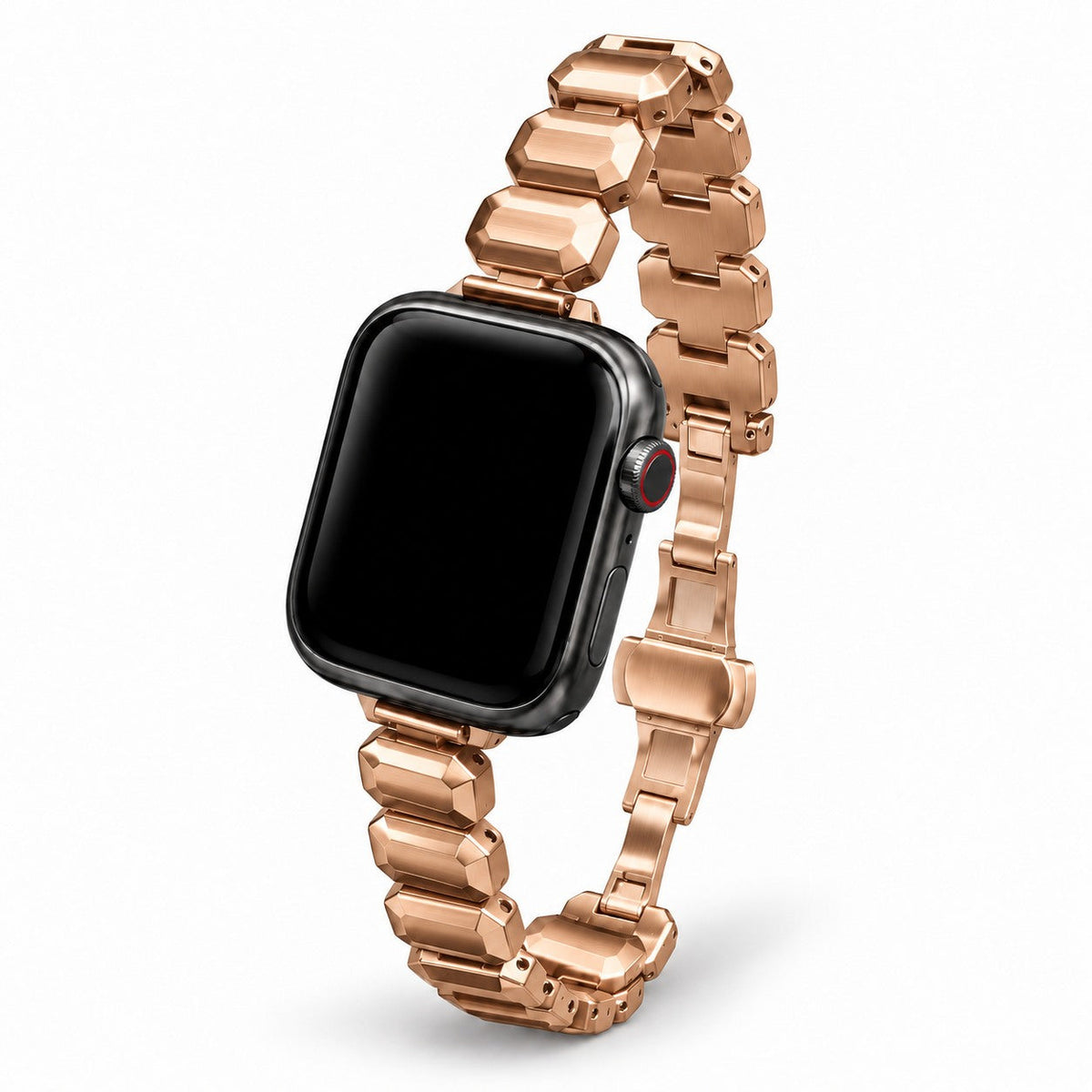Faceted Link Bracelet Band for Apple Watch — Rose Gold