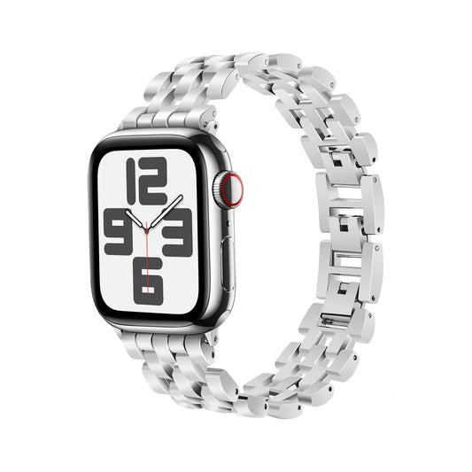 Sculpted Steel Link Band for Apple Watch — Silver