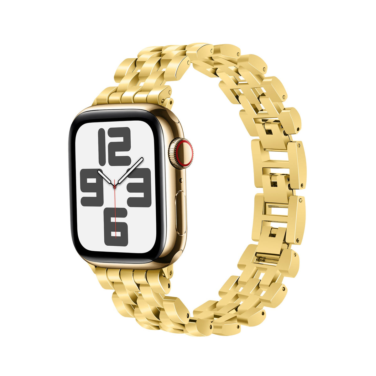 Sculpted Steel Link Band for Apple Watch — Gold