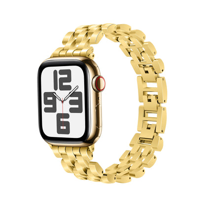 Sculpted Steel Link Band for Apple Watch — Gold