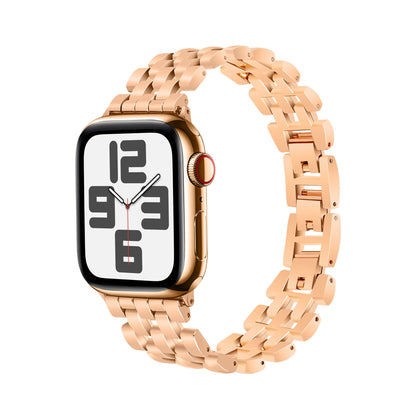 Sculpted Steel Link Band for Apple Watch — Rose Gold