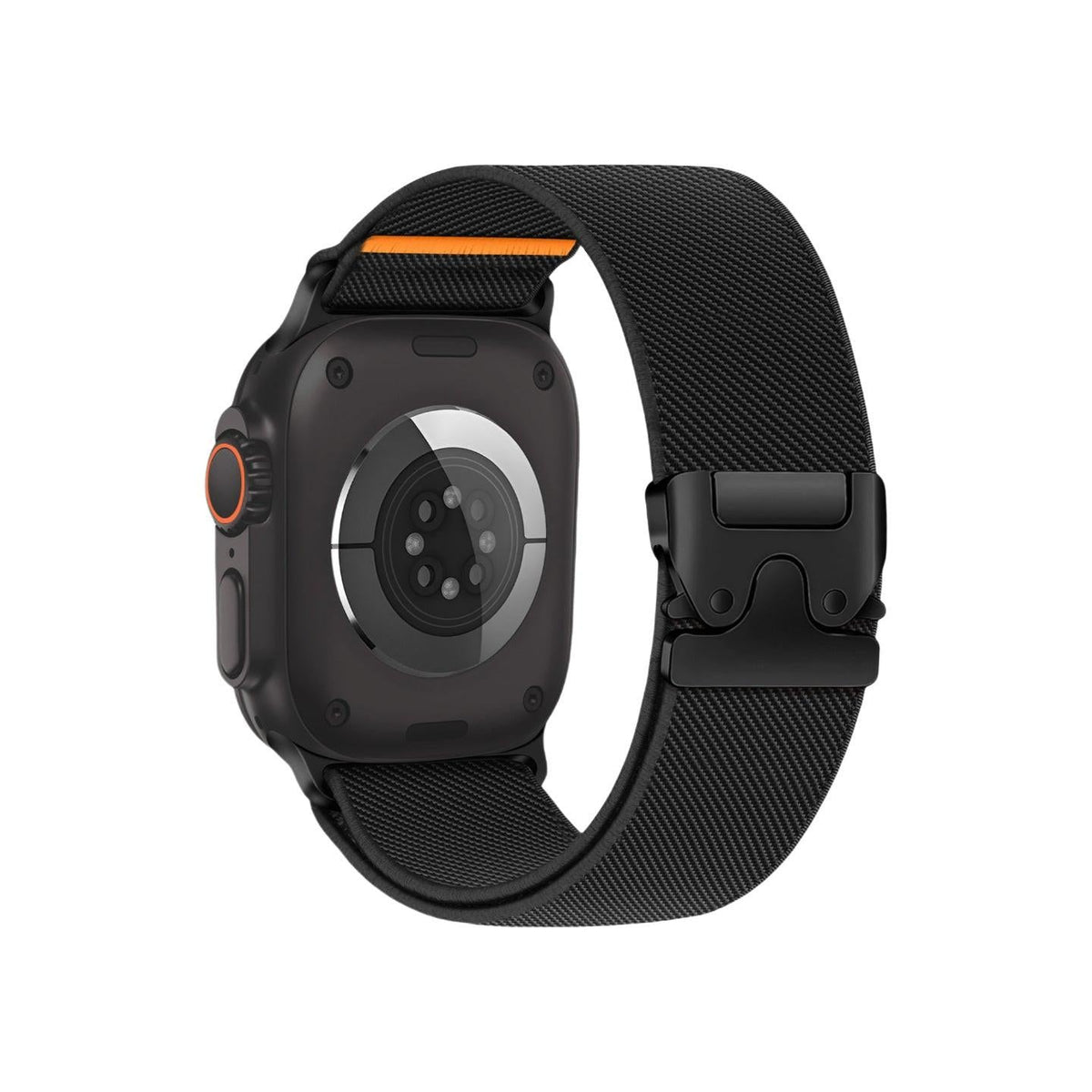 Parachute Clasp Stretch Nylon Band for Apple Watch — Black
