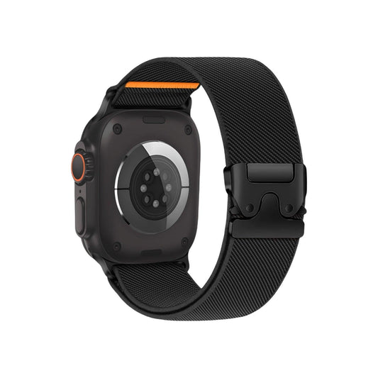 Parachute Clasp Stretch Nylon Band for Apple Watch — Black