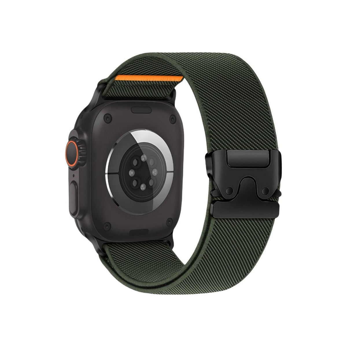 Parachute Clasp Stretch Nylon Band for Apple Watch — Army Green