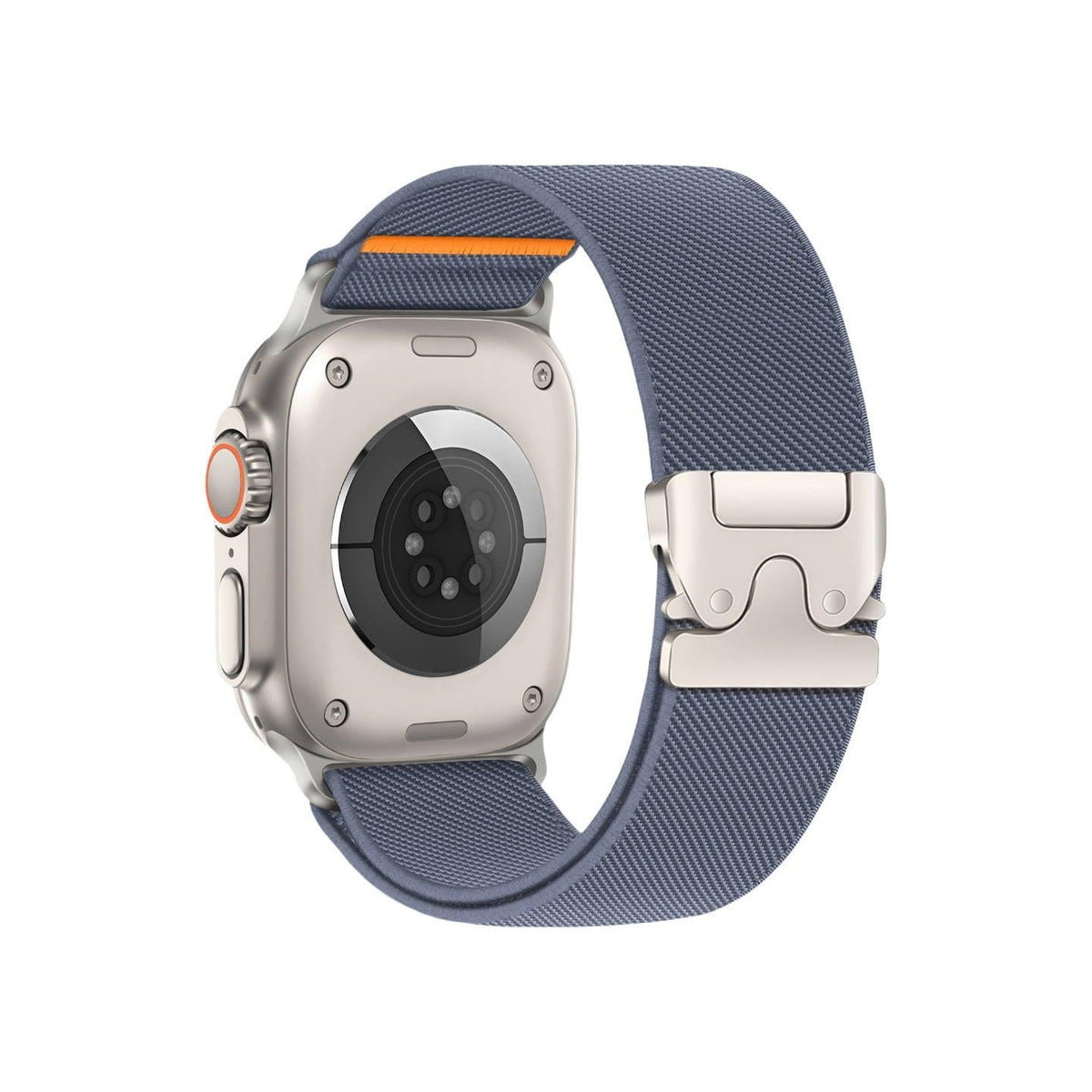 Parachute Clasp Stretch Nylon Band for Apple Watch — Blue Gray