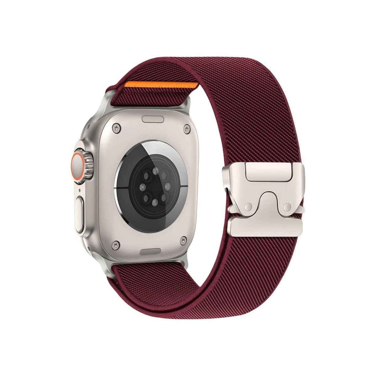 Parachute Clasp Stretch Nylon Band for Apple Watch — Wine Red