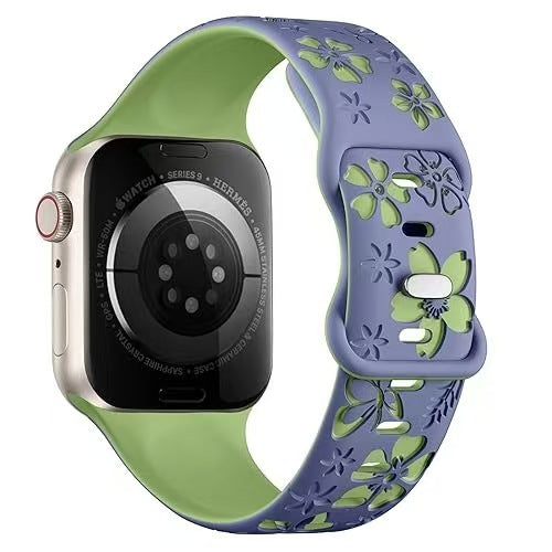 iBandGear 3D Floral Engraved Silicone Band for Apple Watch - detail 11