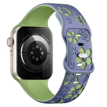 iBandGear 3D Floral Engraved Silicone Band for Apple Watch - detail 11