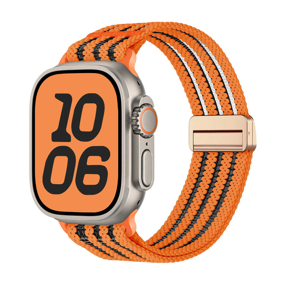 Air Mesh Magnetic Nylon Band for Apple Watch — Orange
