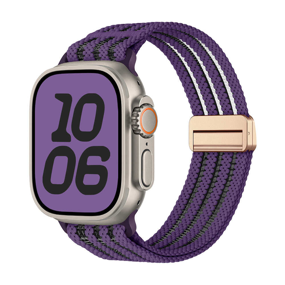 Air Mesh Magnetic Nylon Band for Apple Watch — Purple