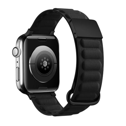 iBandGear Adjustable Magnetic Leather Band for Apple Watch - Black