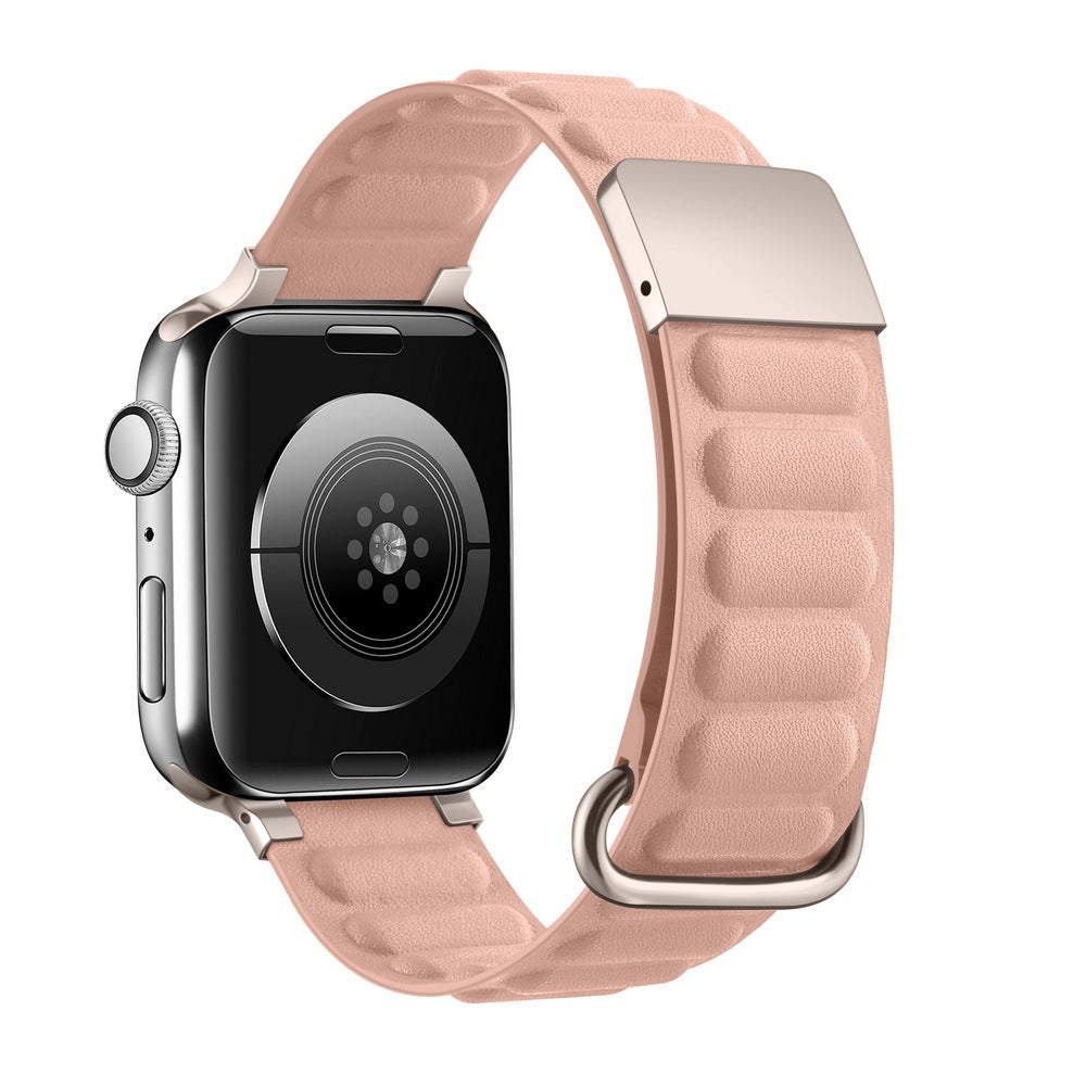 iBandGear Adjustable Magnetic Leather Band for Apple Watch - Pink