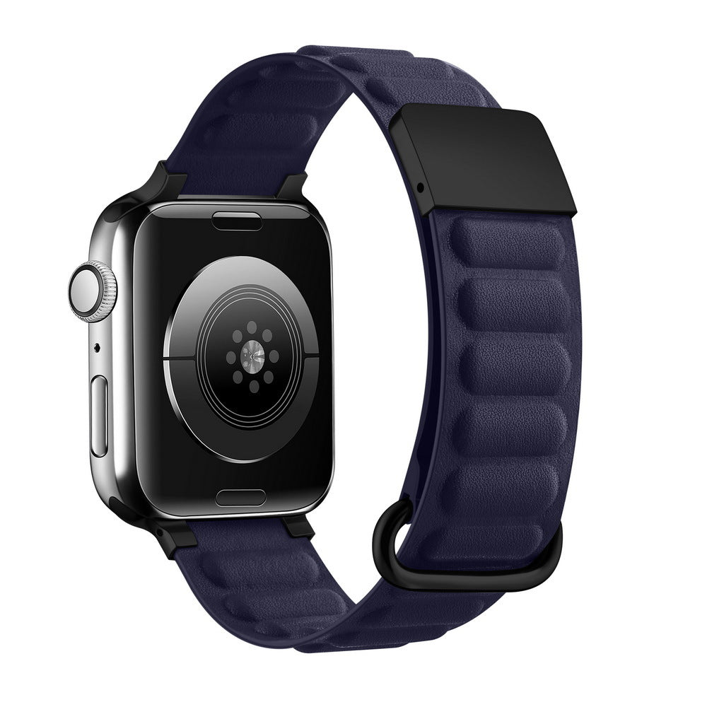iBandGear Adjustable Magnetic Leather Band for Apple Watch - Indigo