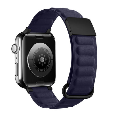 iBandGear Adjustable Magnetic Leather Band for Apple Watch - Indigo