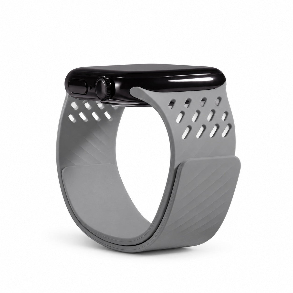 iBandGear AeroRidge Magnetic Silicone Band for Apple Watch - Gray