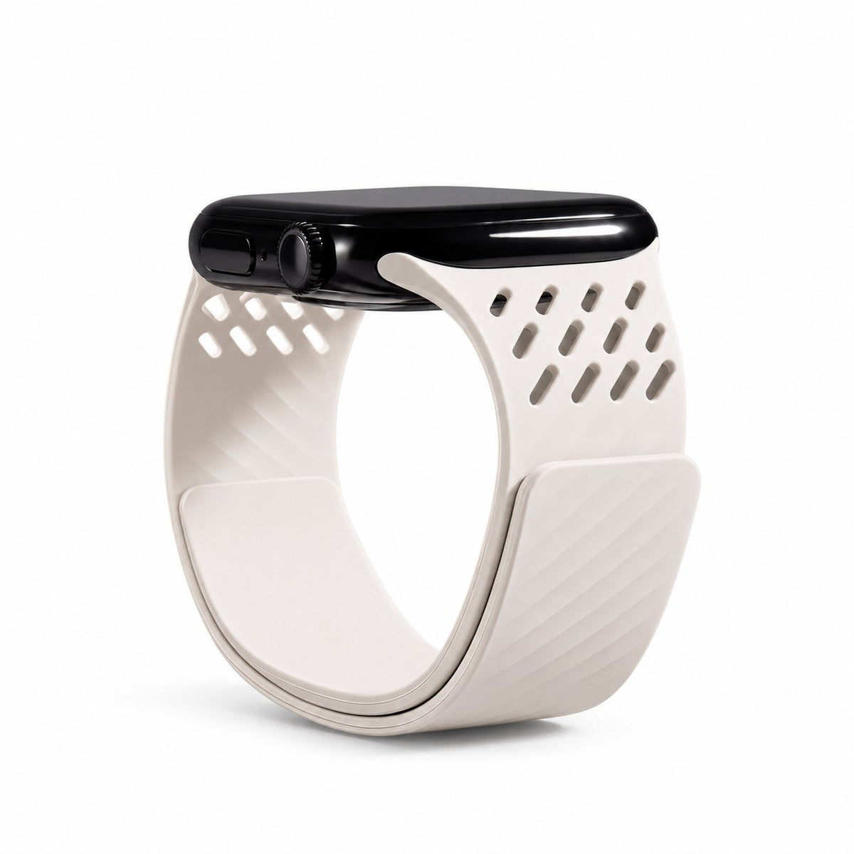 iBandGear AeroRidge Magnetic Silicone Band for Apple Watch - Starlight