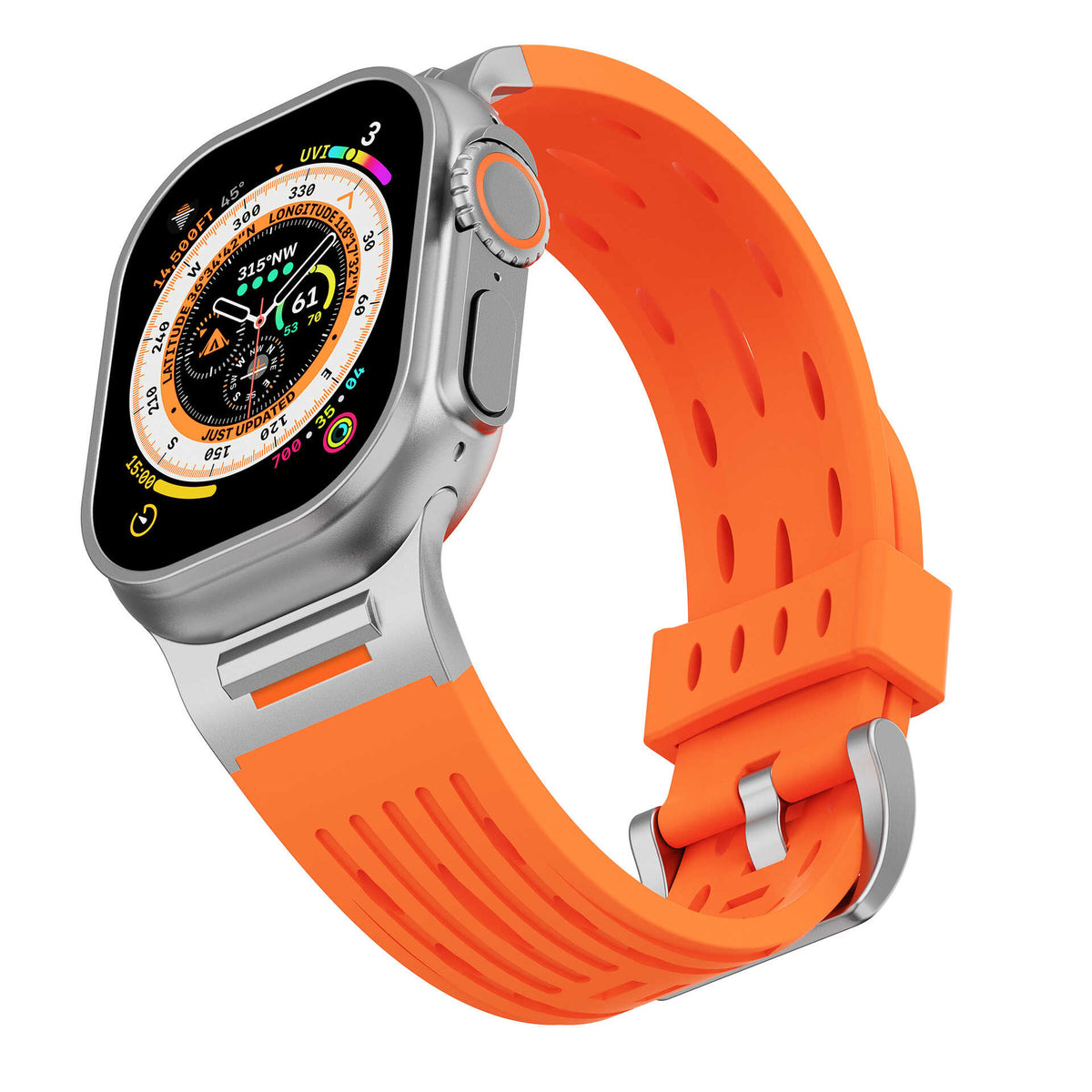 iBandGear AeroVent Silicone Sport Band for Apple Watch - Orange