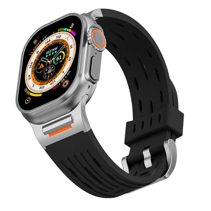 iBandGear AeroVent Silicone Sport Band for Apple Watch - Black