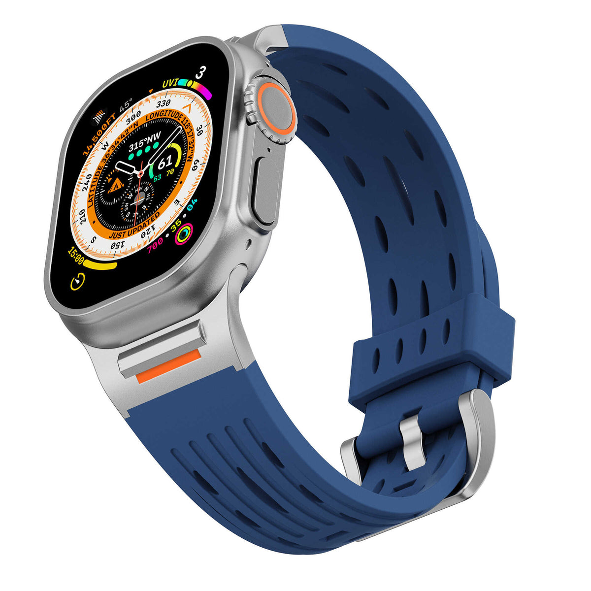 iBandGear AeroVent Silicone Sport Band for Apple Watch - Blue
