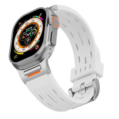 iBandGear AeroVent Silicone Sport Band for Apple Watch - White