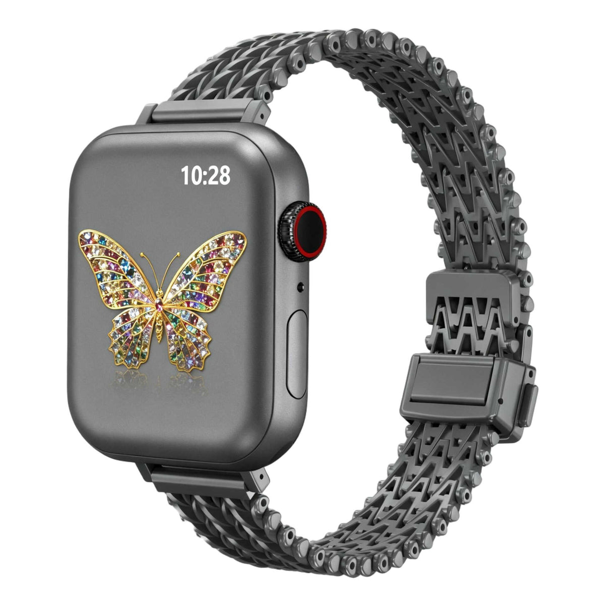iBandGear AeroWeave Slim Stainless Steel Magnetic Band for Apple Watch - Gray