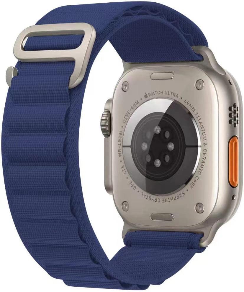 Dark Blue Alpine Loop nylon Apple Watch band with G-hook closure