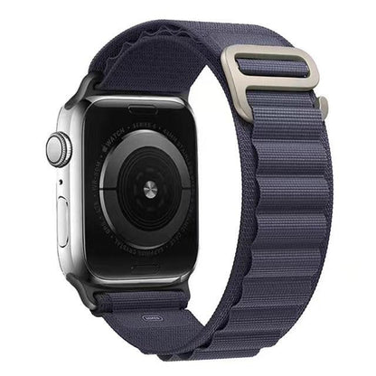 Dark Gray Alpine Loop nylon Apple Watch band with G-hook closure