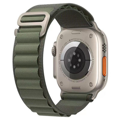 Teal Alpine Loop nylon Apple Watch band with G-hook closure