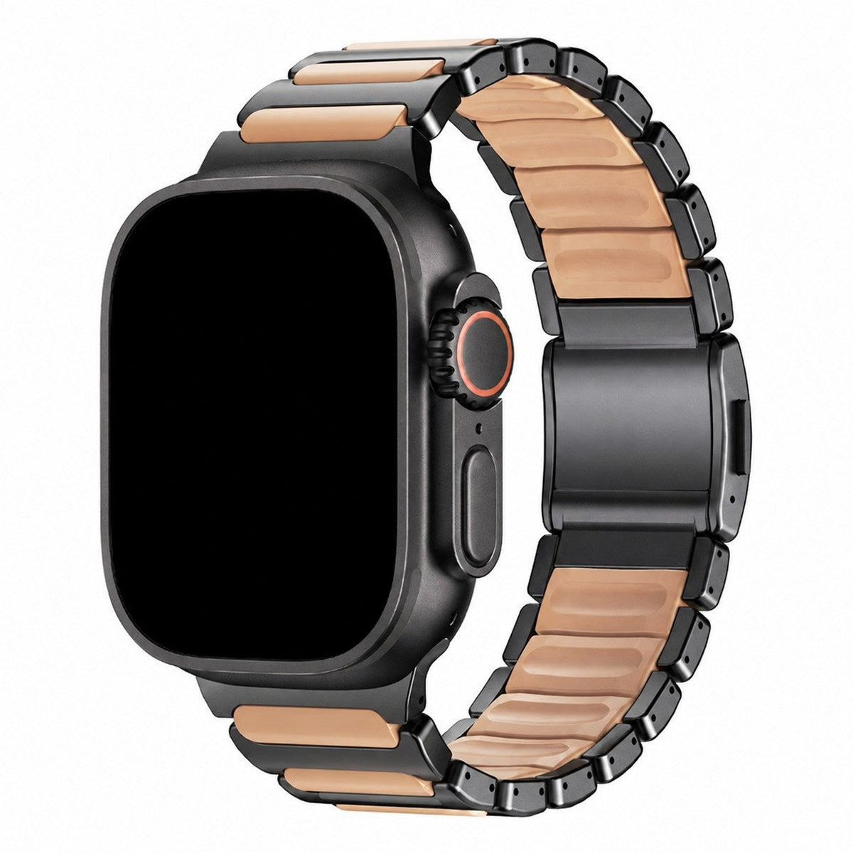 iBandGear ArmorFlex Hybrid Metal Band for Apple Watch - Black-Coffee
