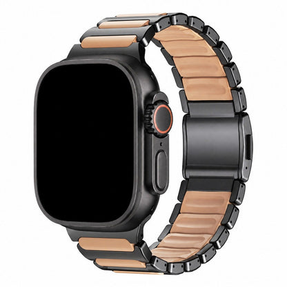 iBandGear ArmorFlex Hybrid Metal Band for Apple Watch - Black-Coffee