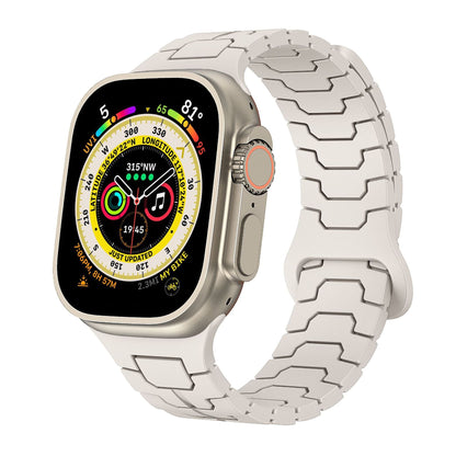 iBandGear ArmorLink Silicone Band for Apple Watch Rugged Modern Design - Starlight