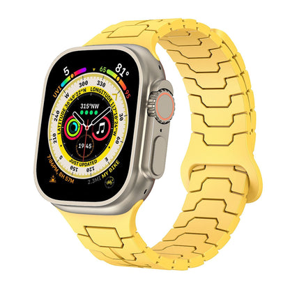 iBandGear ArmorLink Silicone Band for Apple Watch Rugged Modern Design - Yellow