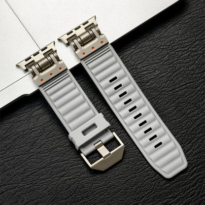 iBandGear ArmorStripe Silicone Band for Apple Watch - Misty Gray