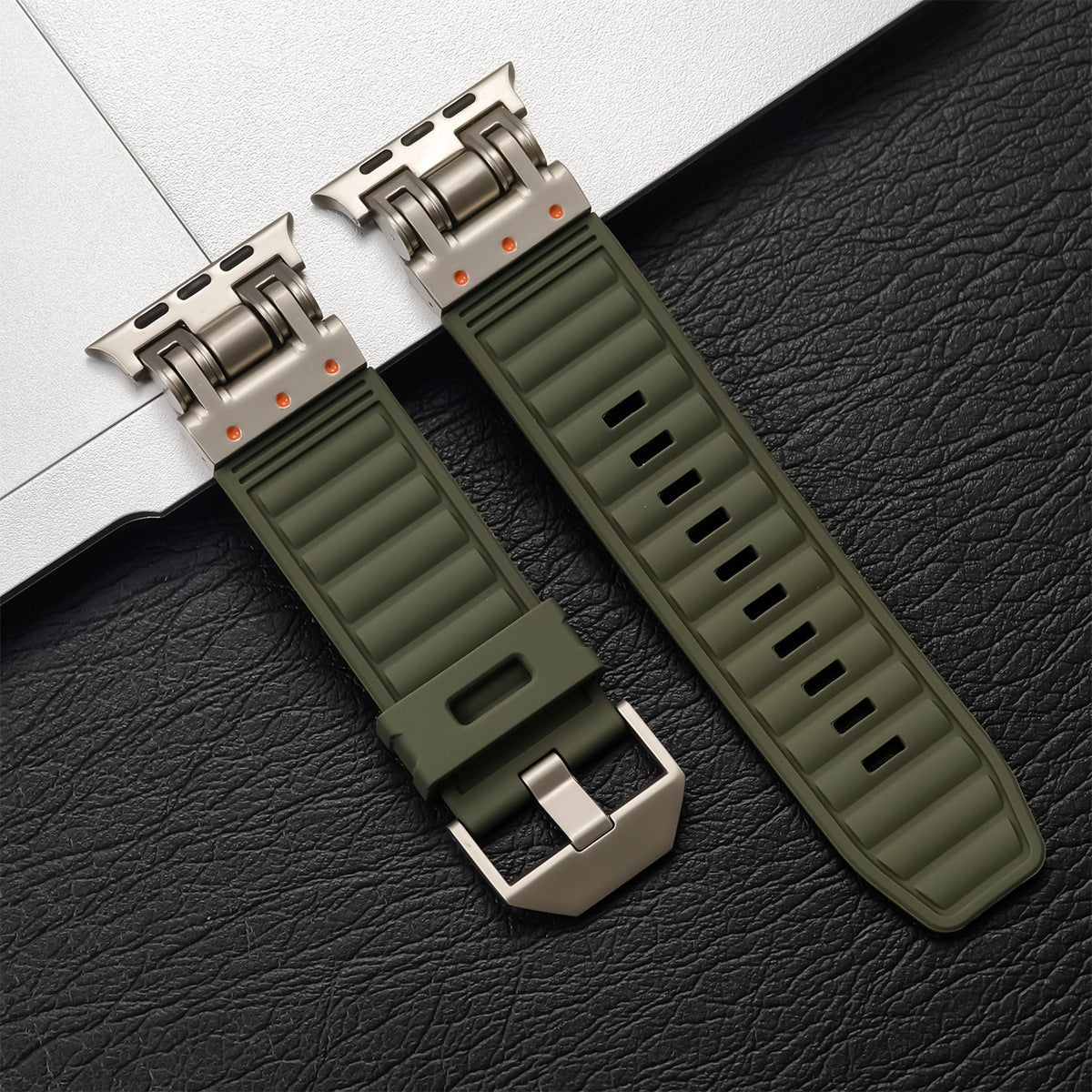 iBandGear ArmorStripe Silicone Band for Apple Watch - Green
