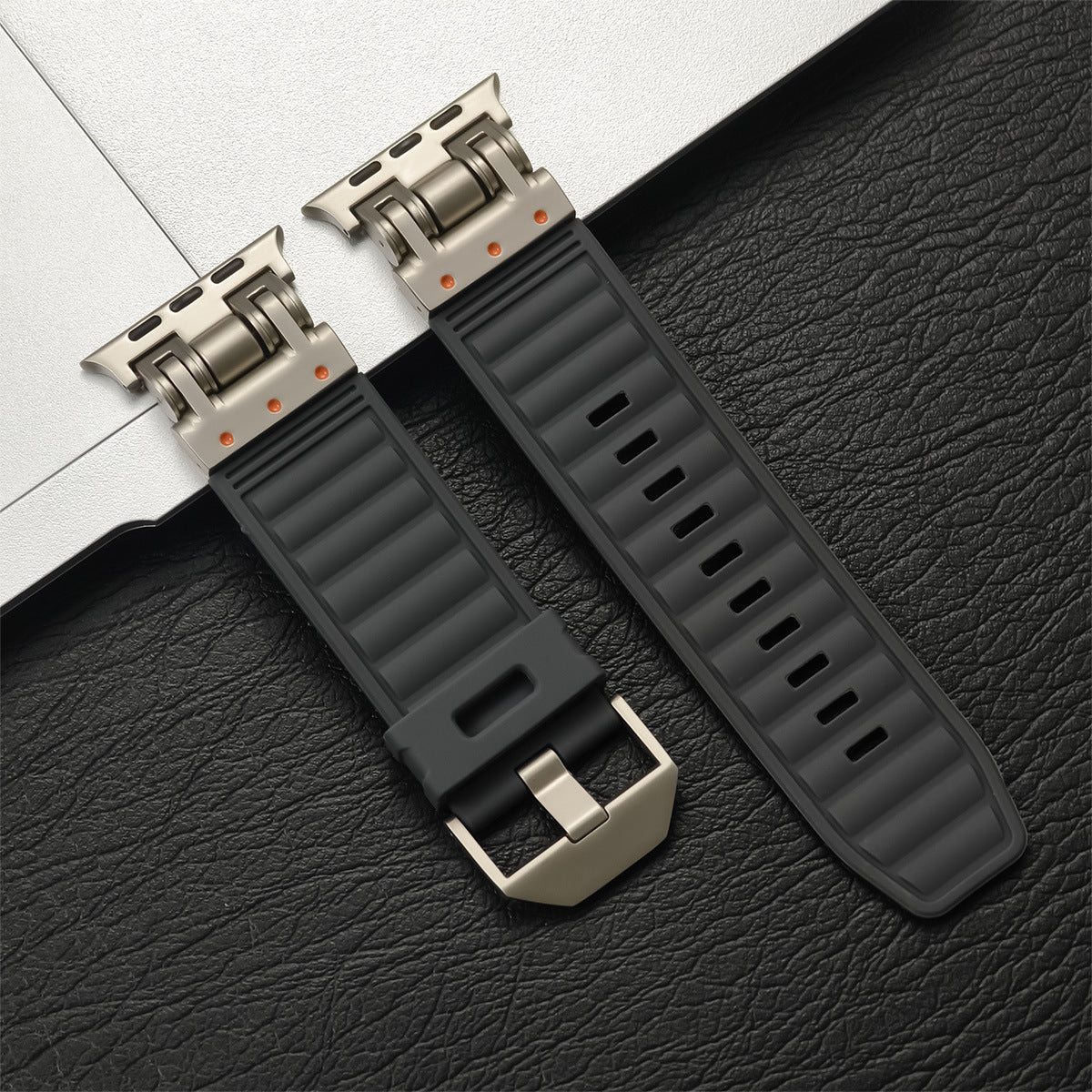 iBandGear ArmorStripe Silicone Band for Apple Watch - Gray