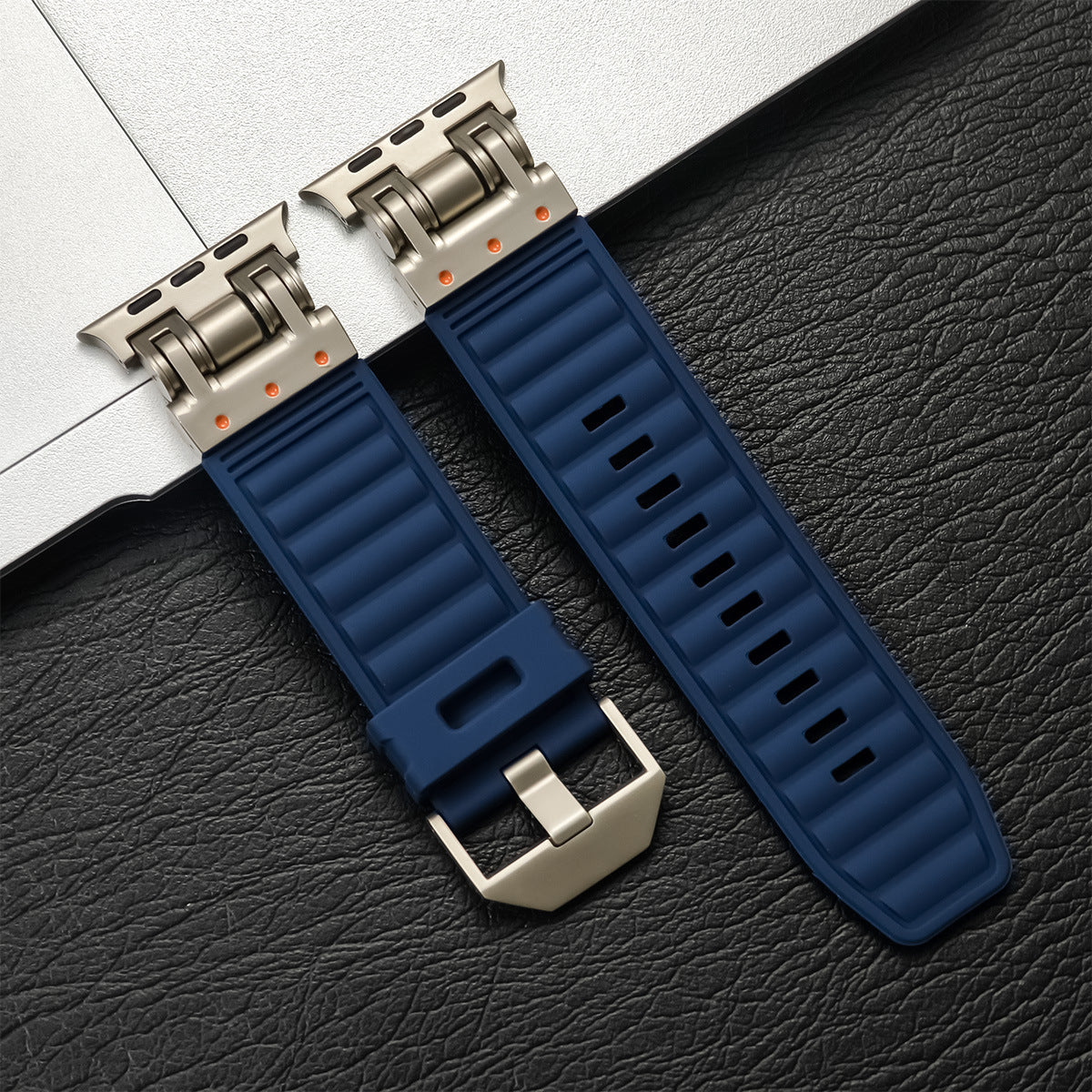 iBandGear ArmorStripe Silicone Band for Apple Watch - Midnight Blue
