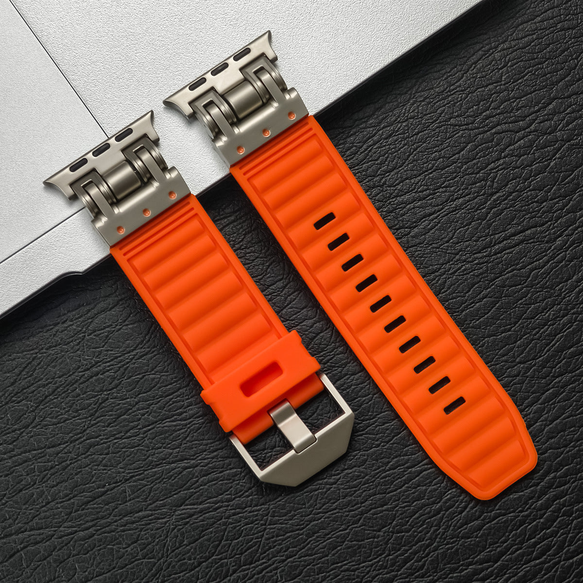 iBandGear ArmorStripe Silicone Band for Apple Watch - Orange